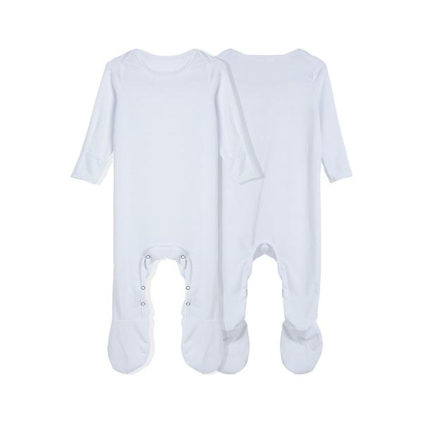 White Blank Sublimation Newborn Footed Onesies For Heat Transfer Printing