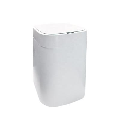 Boîte à ordures blanche et intelligente auto-scellante sans capteur tactile Boîte à ordures personnalisée