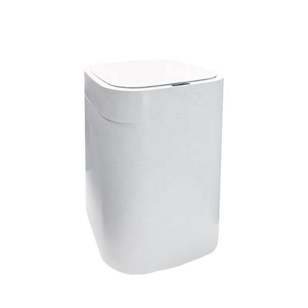Boîte à ordures blanche et intelligente auto-scellante sans capteur tactile Boîte à ordures personnalisée