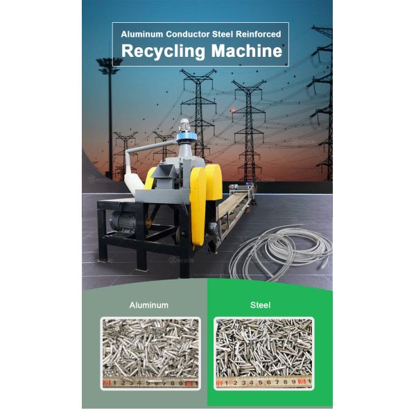Алюминиевый проводник стальной армированной машины переработки ACSR Wire Chopper мощность 50 м/мин