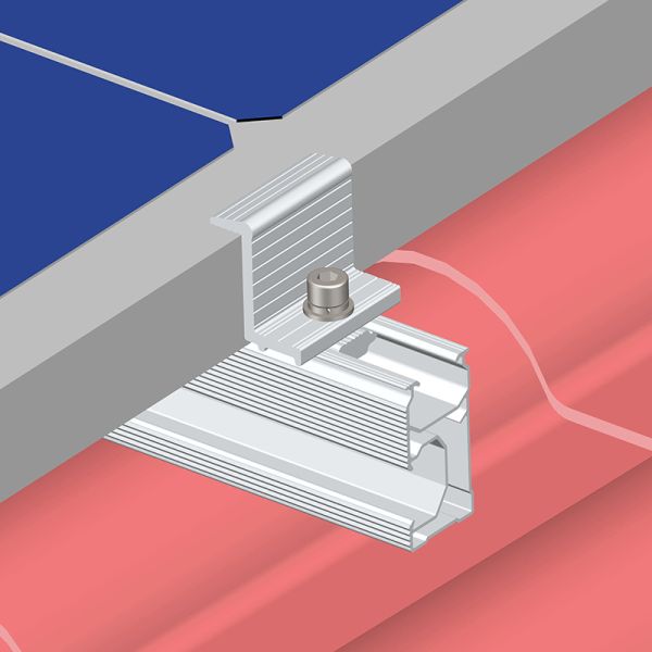 Aluminum End Clamps For Solar Panels Installation Excellent Wind Resistance