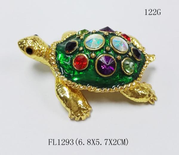 Fashion Alloy Turtle Jewelry Box green turtle trinket box/jewelry box
