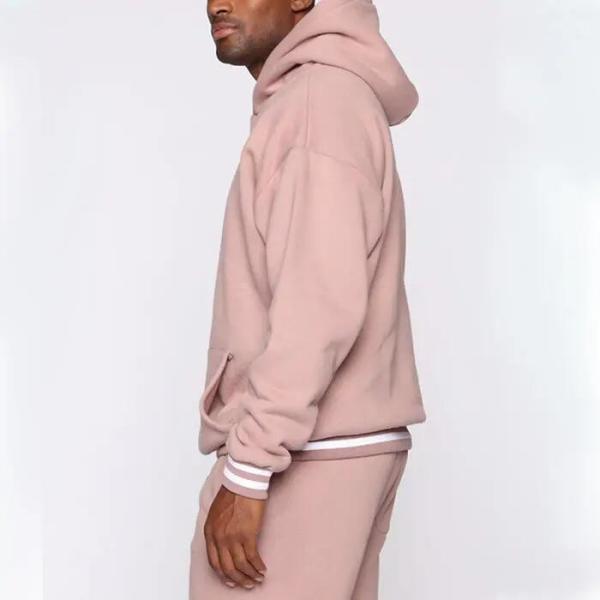                  Custom Cotton Sports Plus Size Men′s Jogger Sweatsuit Gym Plain Fleece Winter Pink Jogging Hoodies Tracksuits Apparel Set             