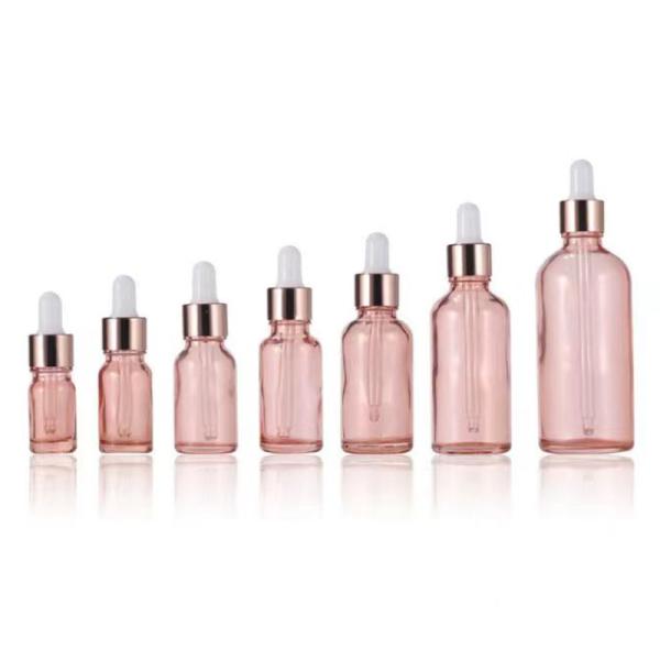 Bouteille de gouttelette d' huile essentielle en verre rose de 10 ml à 100 ml