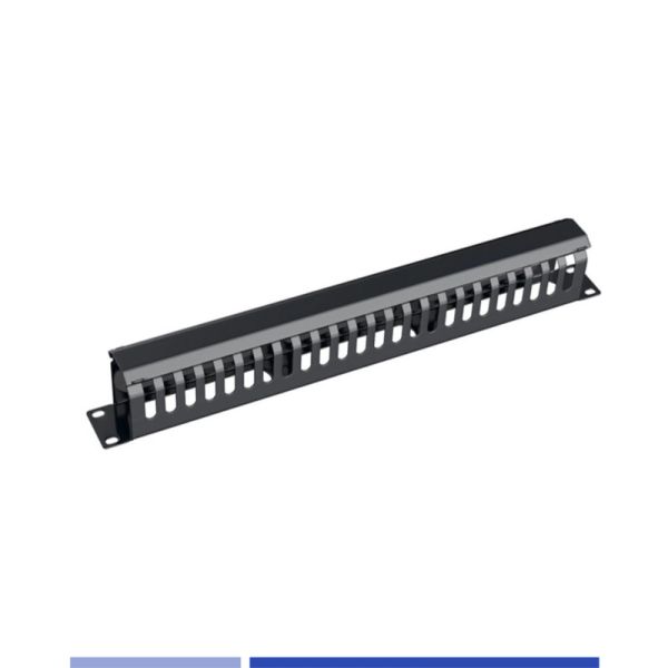 1U 19" Rack Mount Horizontal Cable Manager With Cover For Data Center