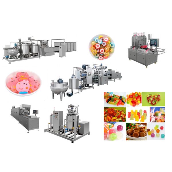 Choice 500 KG Hard Soft Jelly Candy Machine Production Line for Sugar and Gelatin Candy
