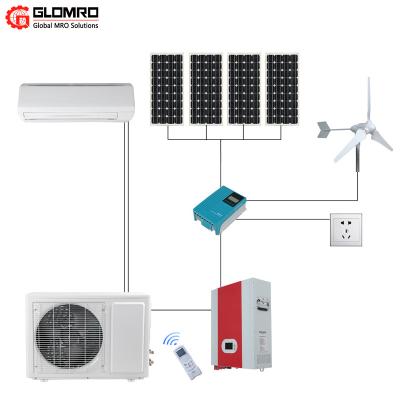 Condicionador de ar solar posto solar portátil fixado na parede híbrido da casa do condicionador de ar
