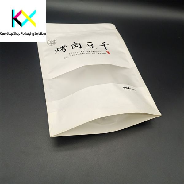 OEM ODM Matte Digital Printed Stand Up Pouches Moisture Proof With Clear Window For Snack Food
