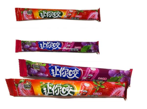 Convenient Store Chewy Gummy Candy Stick Shape Attractive Pattern Design