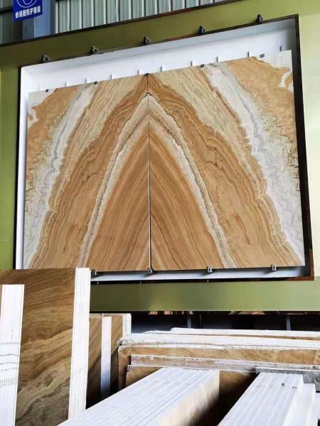 Yellow And White Mulge Earl Royal Wood Grain Marble Wall Background