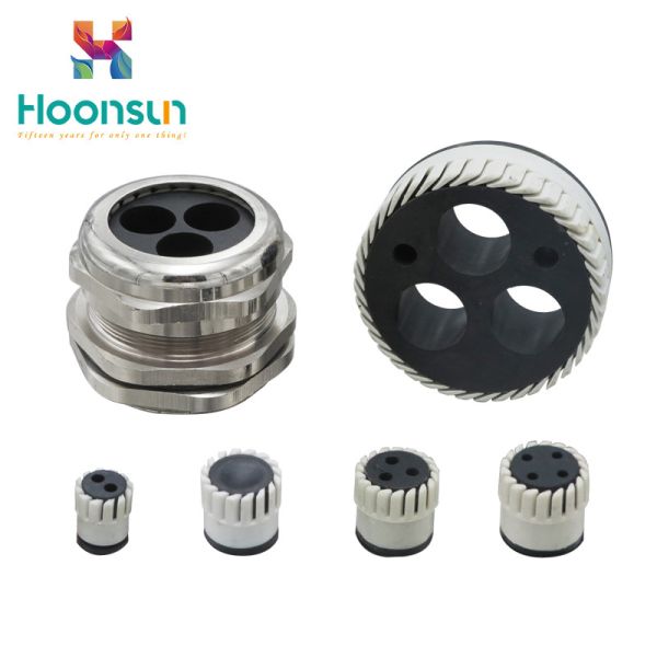 Multiple Entry Silicone Waterproof Cable Gland Electroplate Surface M63