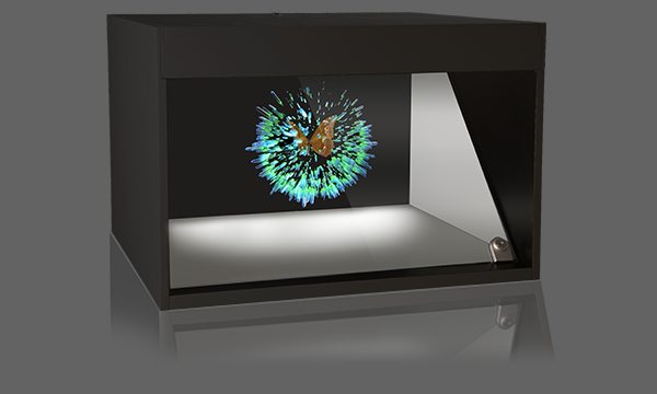 Одно встало на сторону витрина HoloCube дисплея рекламы hologram для торгового центра