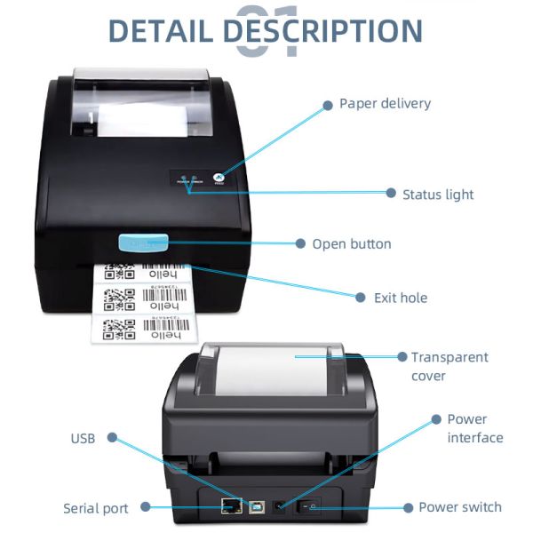 80mm Thermal Printer 3 Inch Bluetooth Wireless Desktop POS USB WiFi Receipt Printer