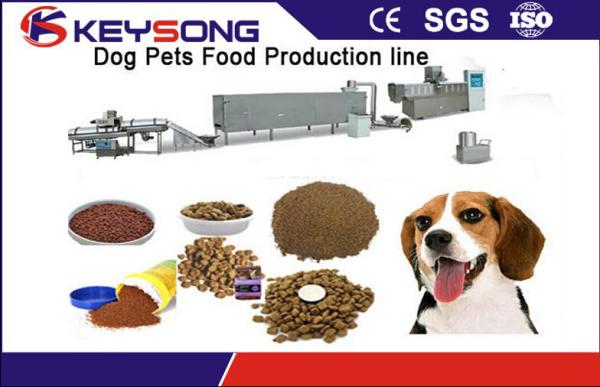 Extrusion Pet Food Making Machine / Dog Food Extruder High Output 500 - 800kg / H