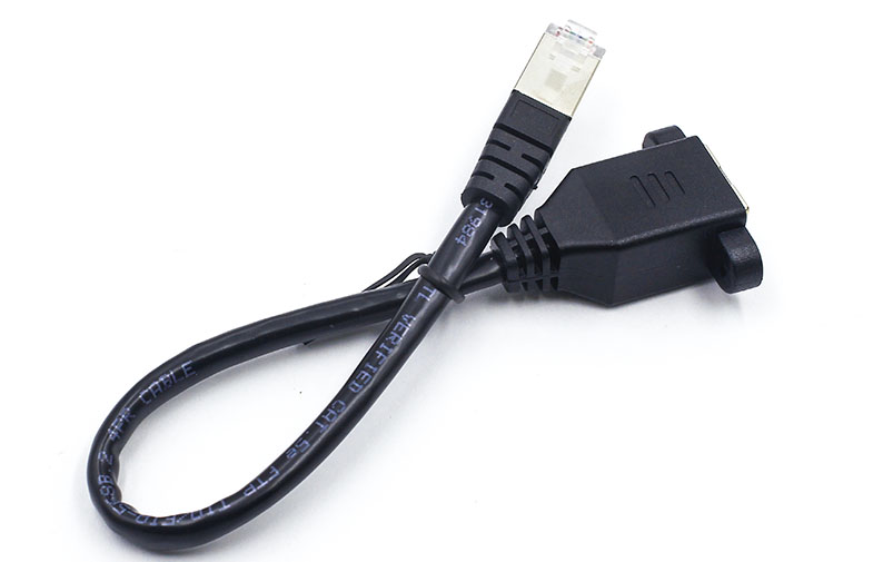 Чистый медный мужчина к женскому удлинительному кабелю RJ45 с отверстием винта уха фиксированным