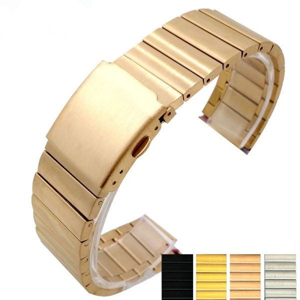 Modern Industrial Mesh & Solid Link Metal Watchband