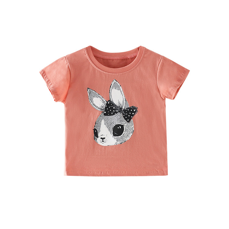 100cm Toddler Short Sleeve Loose Tops Cotton Round Neck T Shirt Sports