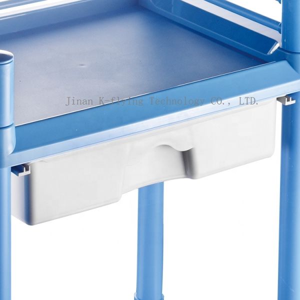 ABS Plastic One Drawer Medical Trolley Cart CE Approval