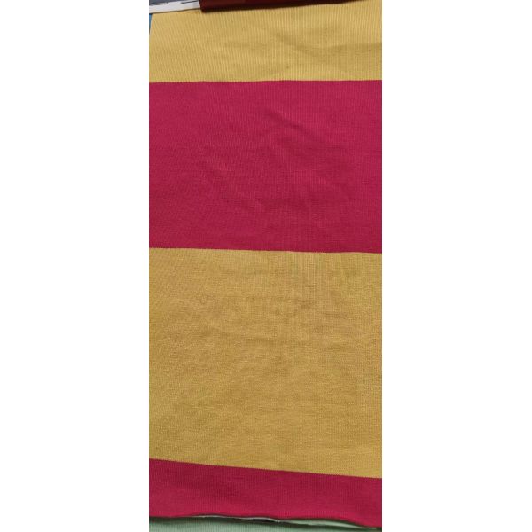 Tejido de material rayado suave y respirable para camisetas