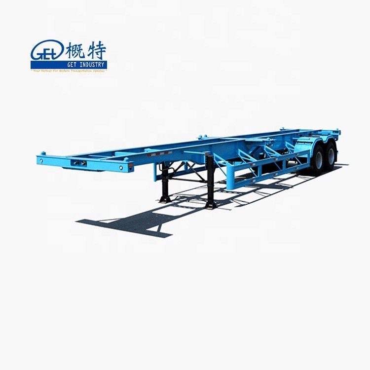 40ft 2 Axles Skeleton Container Semi Trailer для транзитных контейнеров большой вместимости