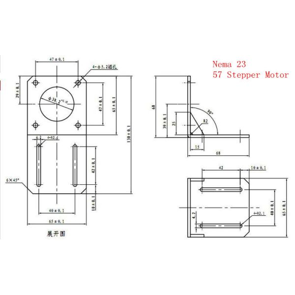 Крепежная деталь места кронштейна Stepper мотора NEMA17 NEMA23 алюминиевая фиксированная