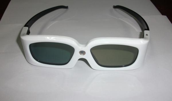 Infrared DLP Link 3D Glasses White Plastic Frame Low Power Consumption