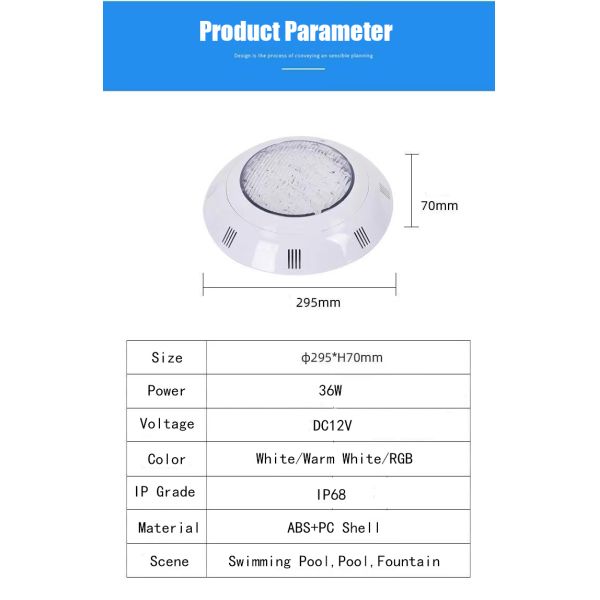 Underwater Light with -25 45C Working Temperature and Project Installation Service