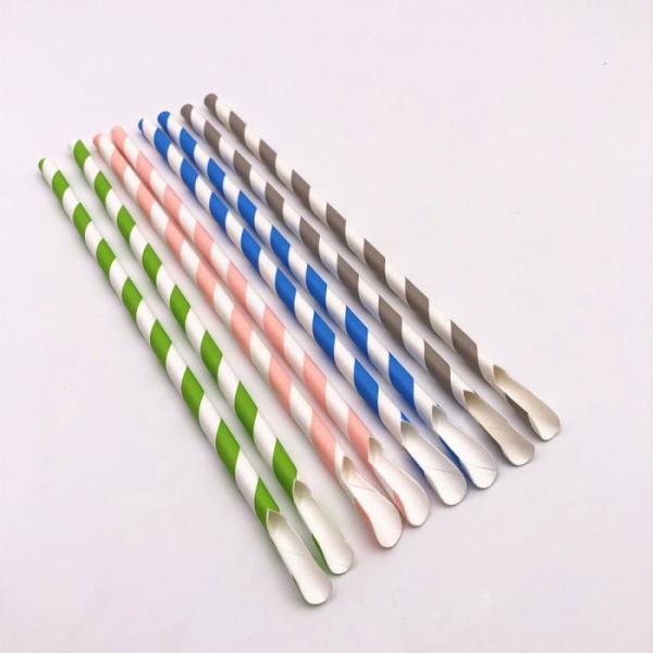 Decorative Party Paper Straws Customized Logo Juice Beverage Paper Drinking Straws
