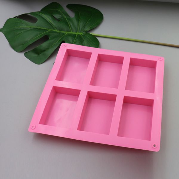 Heatproof Rectangle Silicone Soap Mold Odorless Non Stick Homemade