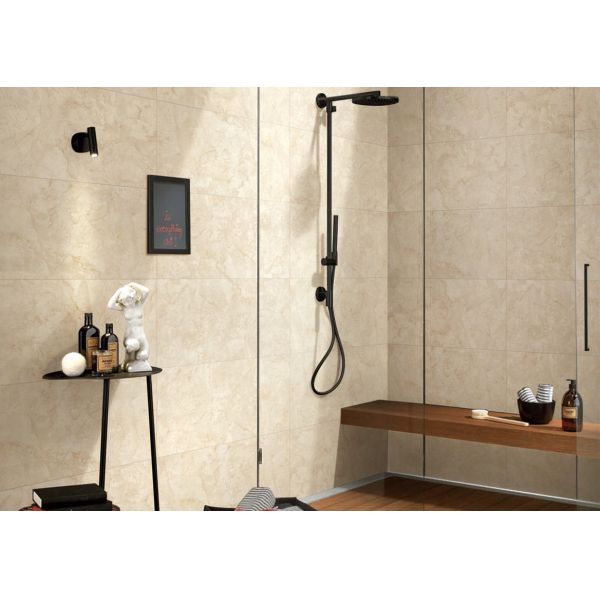 Beige Polished Porcelain Tile For Shower Walls Home Decor Indoor 400X800 mm