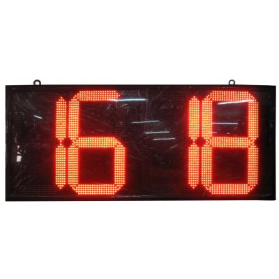 Service Petrol Station Signage Temperature Display Outdoor Led Clock Sign Auto Dimming