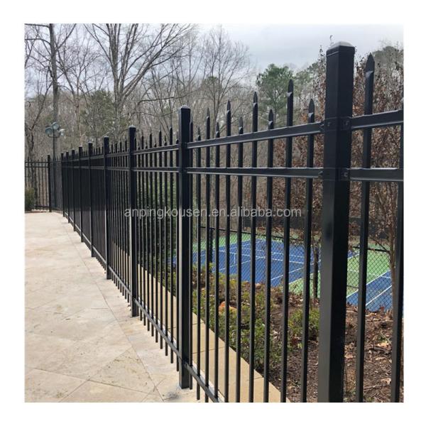 6ft x 8ft Ornamental Garden Black Iron Steel Fence Top Choice for America Main Market