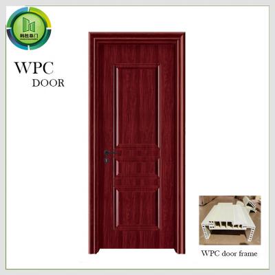 Moistureproof WPC Wood Bathroom Door Solid Core  Noise Reduction