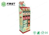 Présentoir fait sur commande imprimé polychrome pliable de plancher de carton pour la promotion au détail