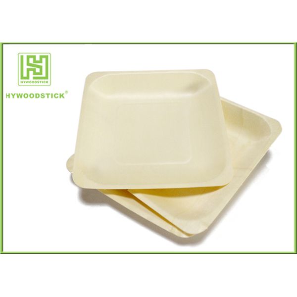 Ecochoice Biodegradable Disposable Cocktail Plates , Restaurant Wooden Dinner Plates