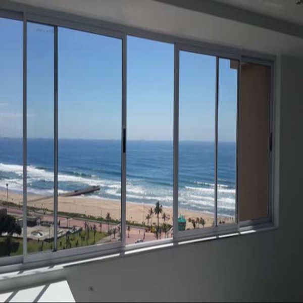 Double Glazed Aluminium Windows , Grey Aluminium French Doors Exterior Swing Open Style