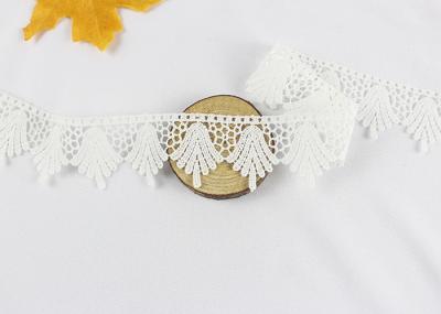 Torne ôca para fora a guarnição do laço da afiação do poliéster, guarnição solúvel em água decorativa do laço para costurar