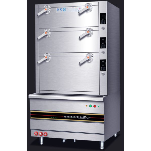 3 Layer Commercial Steam Cooker , Stainless Steel Electric Food Steamer