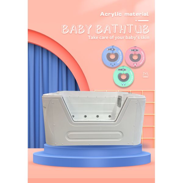 Трубка ванны младенца цвета комбинированной ванны спа массажа прямоугольной Freestanding белая