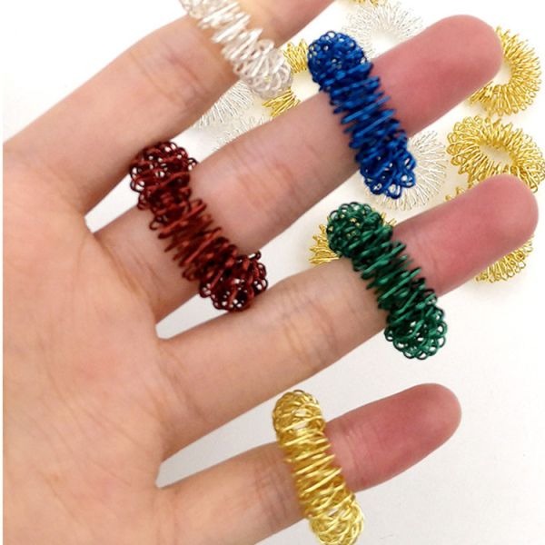 Finger Massager Rings for Acupuncture Points and Joints in a Variety of Colors