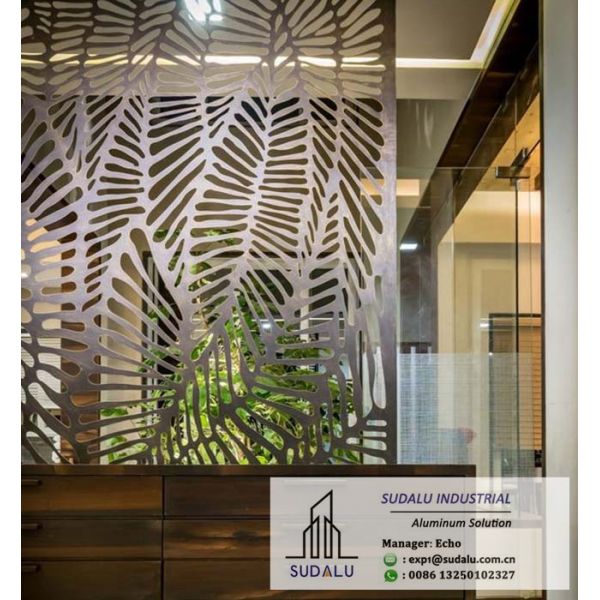 SUDALU Metal Interior Decorative Divider Screen Panel Aluminum Partition Perforated Panel