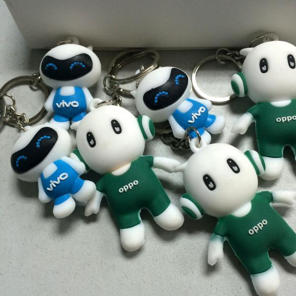 Cool Opp Vivo 3d Toy Rubber PVC Keychains Key Holder, Pack With Nice Plastic Case, For Advertising Gift