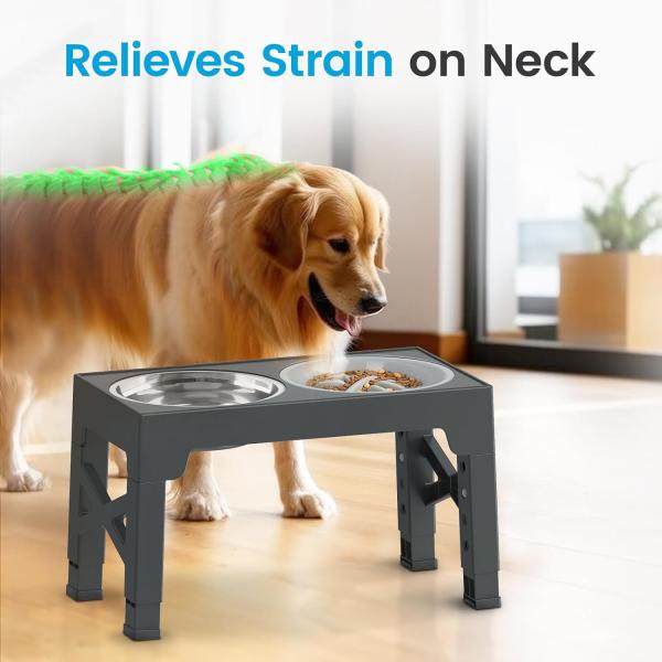 Adjustable Lifting Elevated Dog Feeder Outdoor Dog Bowls With Stand