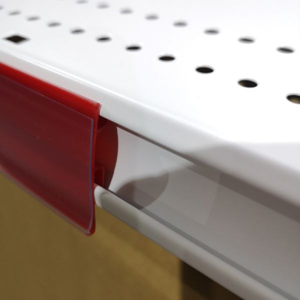 Tenedor de acrílico plástico del precio del PVC de la venta al por menor del supermercado para los estantes