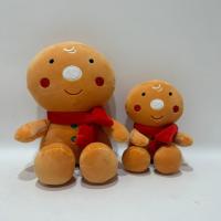 6 et 12 pouces Super doux Homme de pain d'épice Adorable et vif cadeau avec écharpe rouge pour Noël