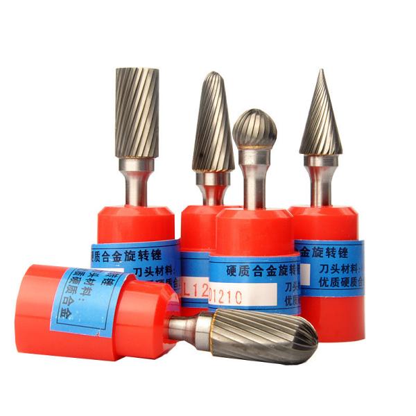 10PCS Unicolor Tungsténio Carbide Set rotativo com 6,35mm Dia de barragem e forma de seção redonda