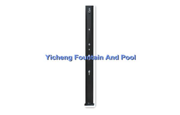 Aluminium And PVC Body Swimming Pool Accessories Oval Solar Showers With Spray And Foot Wash