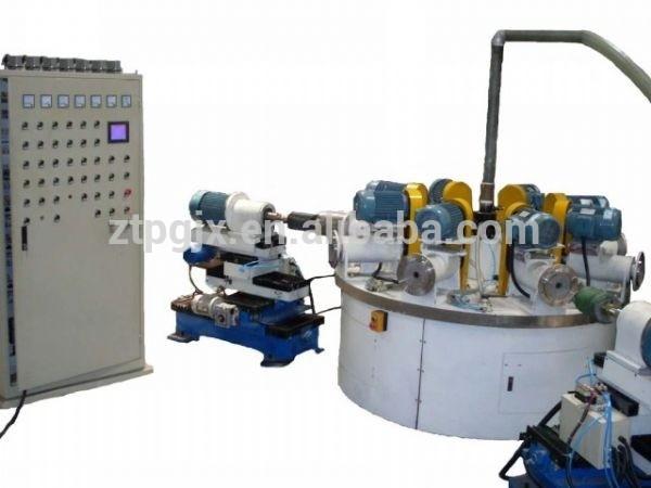 Mirror finished cookware buffing machine