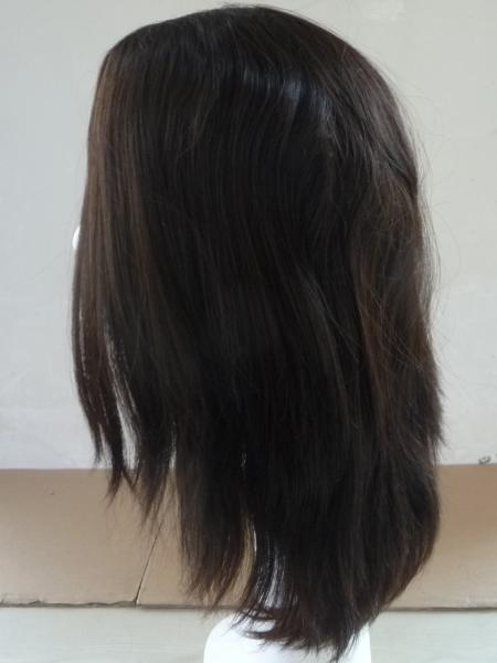 Des sangles réglables Pour cheveux humains Perruque pour femmes Perruques 130% Densité Noire