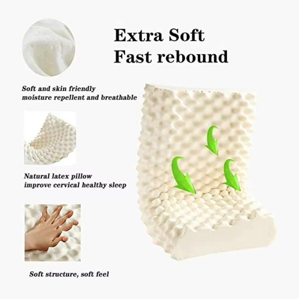 Foldable Contoured Memory Foam Pillow Soft Wolf Tooth Massage Granular Latex Pillow